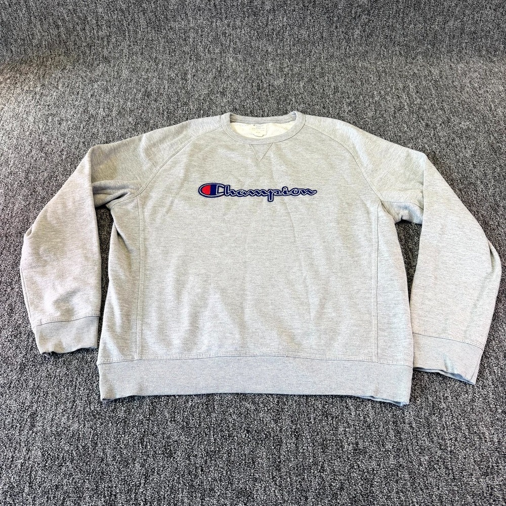 Vintage Champion Athletic Sweatshirt Men 2XL Heather Gray Raglan Sleeve Pullover